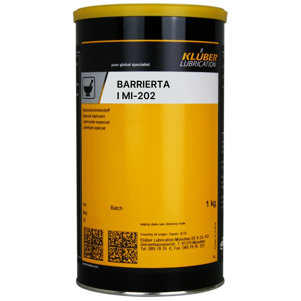 pics/Kluber/Copyright EIS/tin/BARRIERTA I MI-202/klueber-barrierta-i-mi-202-high-temperature-long-term-grease-1kg-can-01.jpg